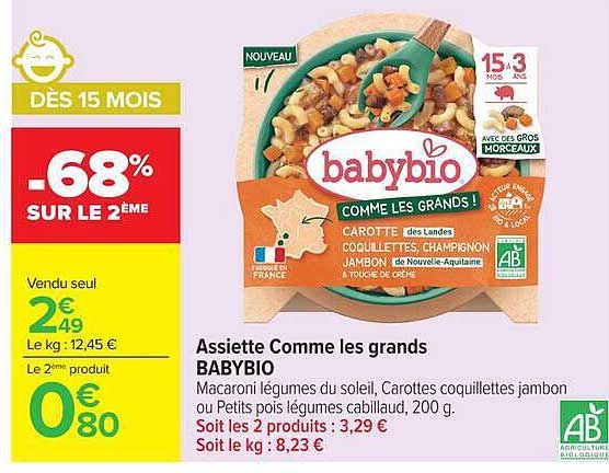 Assiette Comme les grands BABYBIO