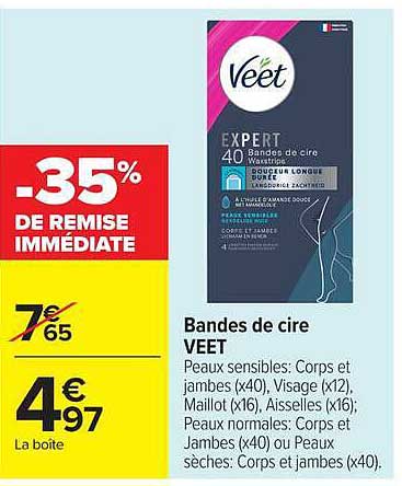 Bandes de cire VEET