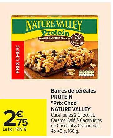 Barres de céréales PROTEIN "Prix Choc" NATURE VALLEY