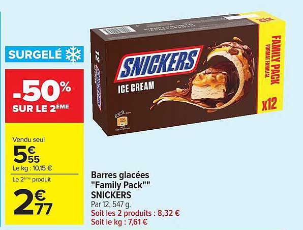 Barres glacées "Family Pack" SNICKERS