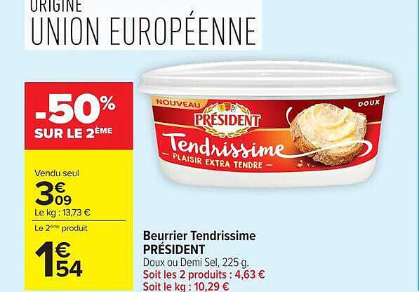 Beurrier Tendrissime PRÉSIDENT