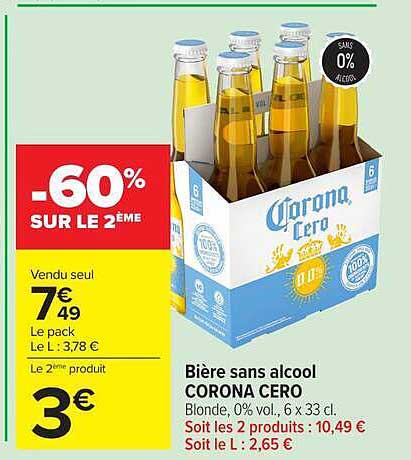 Bière sans alcool CORONA CERO