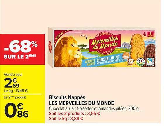 Biscuits Nappés LES MERVEILLES DU MONDE