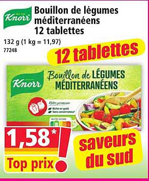 Bouillon de légumes méditerranéens 12 tablettes