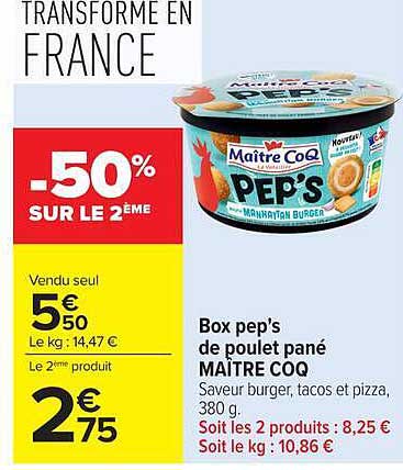 Box pep's de poulet pané MAITRE COQ