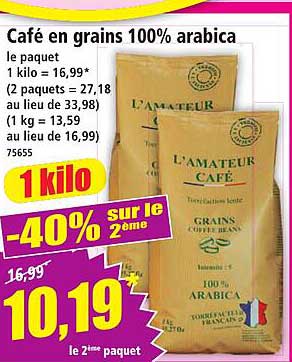 Café en grains 100% arabica
