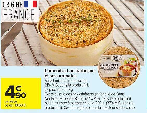 Camembert au barbecue et ses aromates