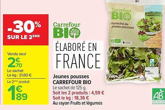 Carrefour BIO ÉLABORÉ EN FRANCE