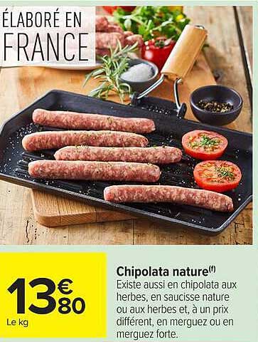 Chipolata nature(f)