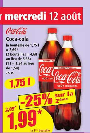 Coca-cola la bouteille de 1,75 l