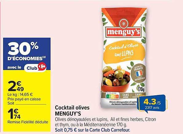 Cocktail olives MENGUY'S