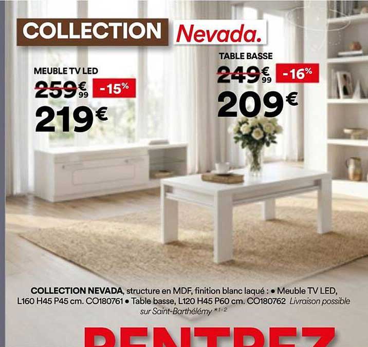 COLLECTION Nevada. MEUBLE TV LED