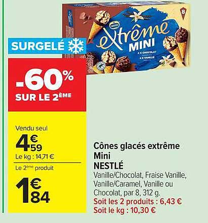 Cônes glacés extrême Mini NESTLÉ