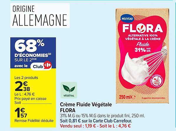 Crème Fluide Végétale FLORA