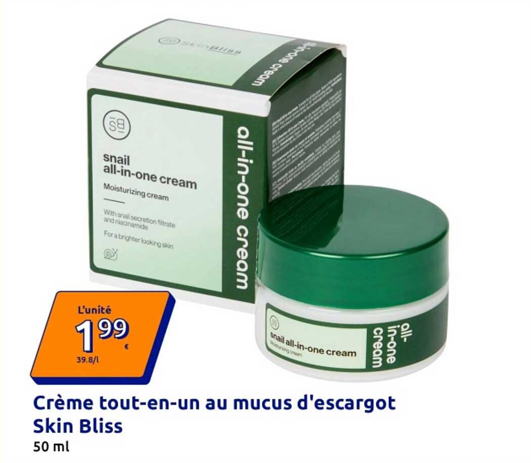 Crème tout-en-un au mucus d'escargot Skin Bliss