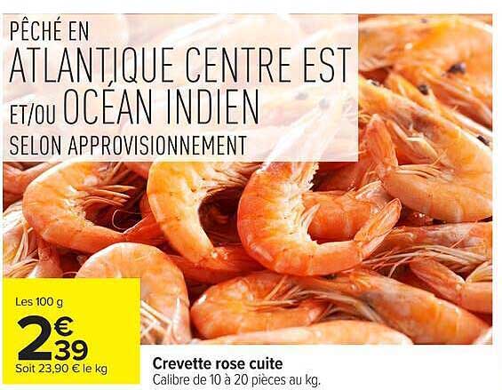 Crevette rose cuite