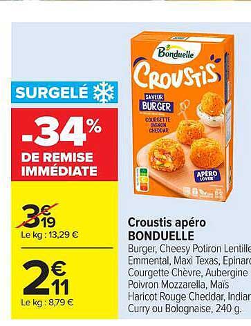Croustis apéro BONDUELLE