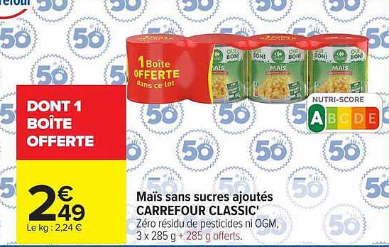DONT 1 BOITE OFFERTE