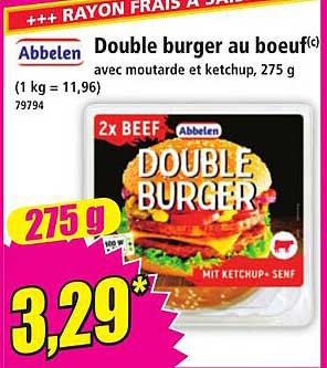 Double burger au boeuf(c)