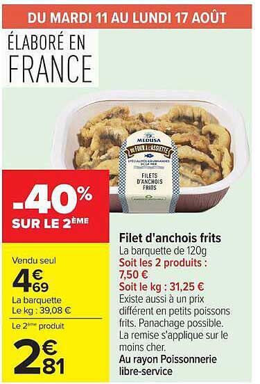 Filet d'anchois frits