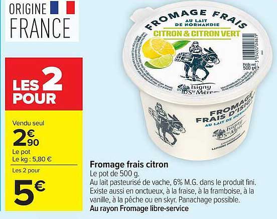 Fromage frais citron