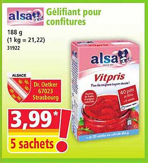 Gélifiant pour confitures