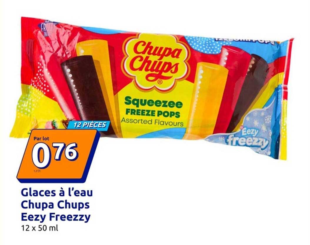 Glaces à l’eau Chupa Chups Eezy Freezzy 12 x 50 ml