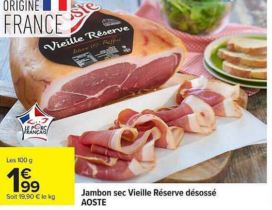 Jambon sec Vieille Réserve désossé AOSTE