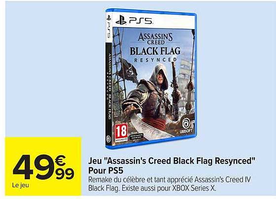 Jeu "Assassin's Creed Black Flag Resynced" Pour PS5