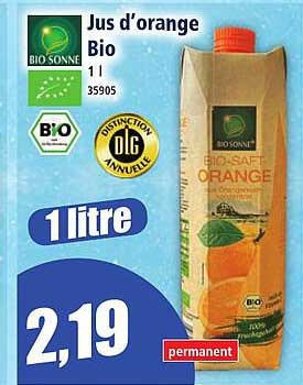 Jus d'orange Bio