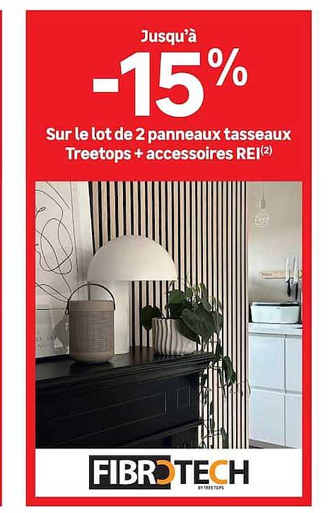 Jusqu'à -15% Sur le lot de 2 panneaux tasseaux Treetops + accessoires REI(2)