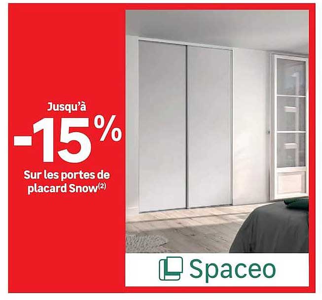 Jusqu’à -15% Sur les portes de placard Snow(2)