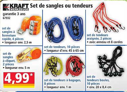 KRAFT Set de sangles ou tendeurs