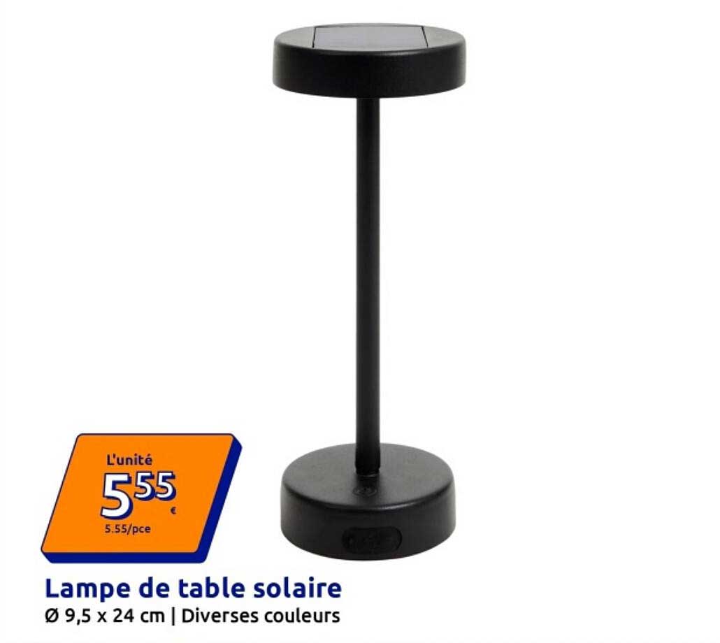 Lampe de table solaire