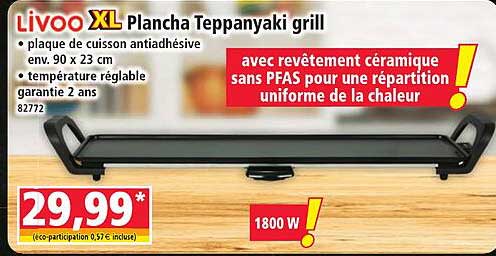 livoo XL Plancha Teppanyaki grill