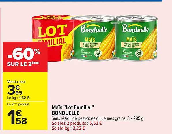 Maïs "Lot Familial" BONDUELLE
