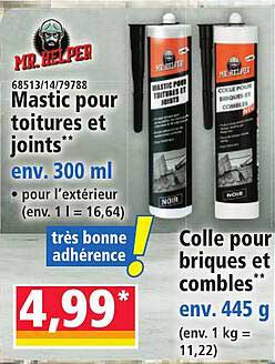 Mastic pour toitures et joints** env. 300 ml