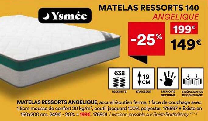 MATELAS RESSORTS 140 ANGELIQUE