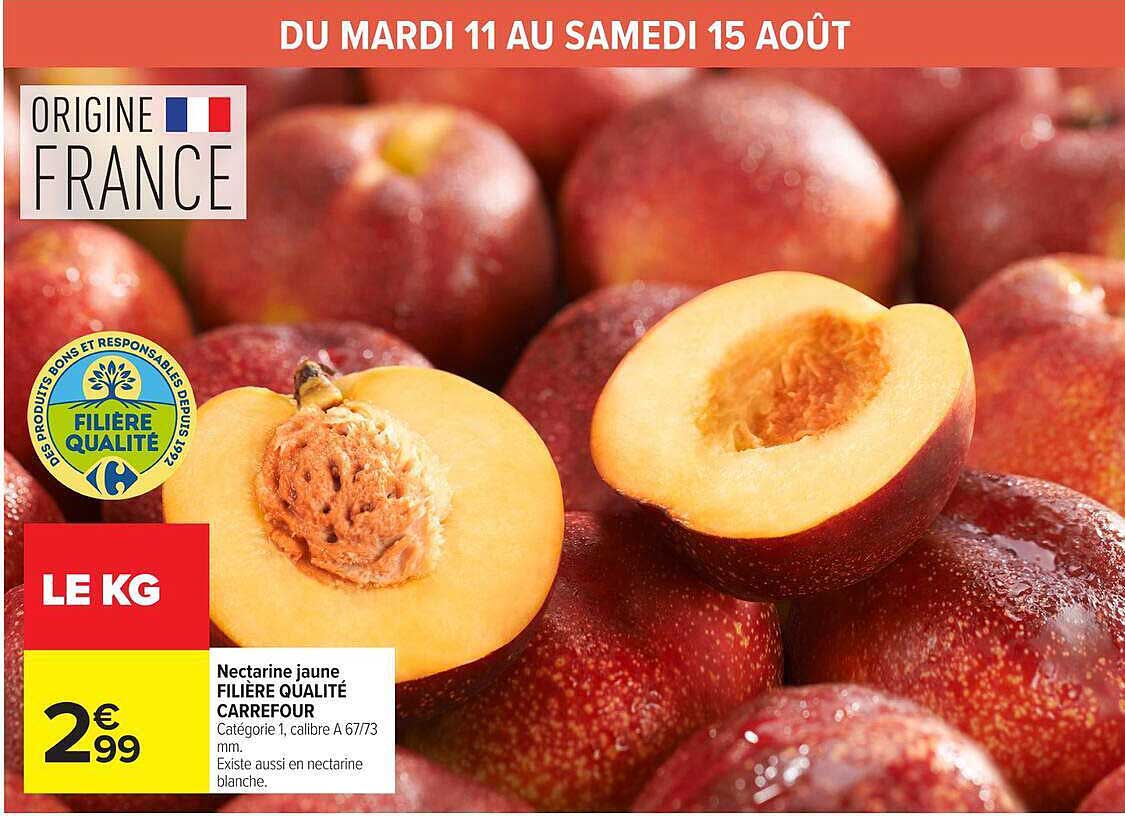 Nectarine jaune FILIÈRE QUALITÉ CARREFOUR