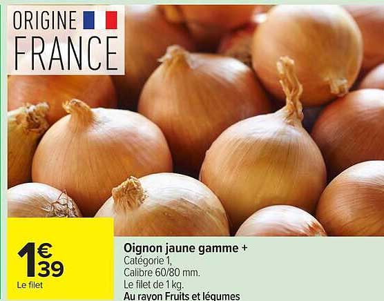 Oignon jaune gamme +