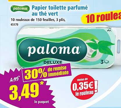 Papier toilette parfumé au thé vert