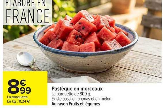 Pastèque en morceaux