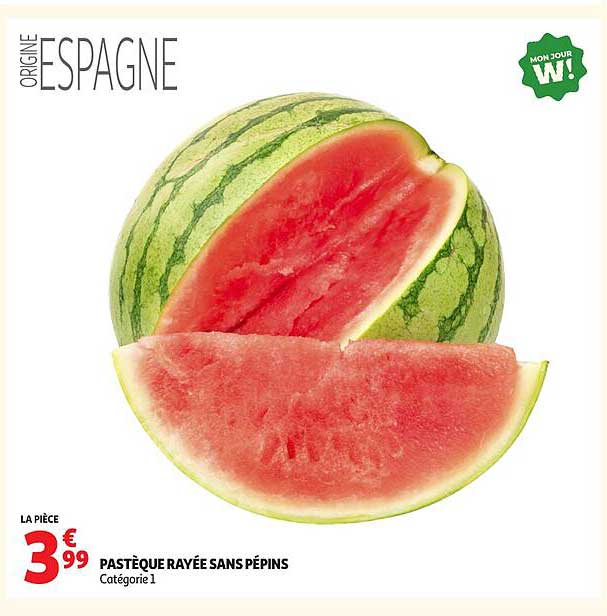 PASTÈQUE RAYÉE SANS PÉPINS