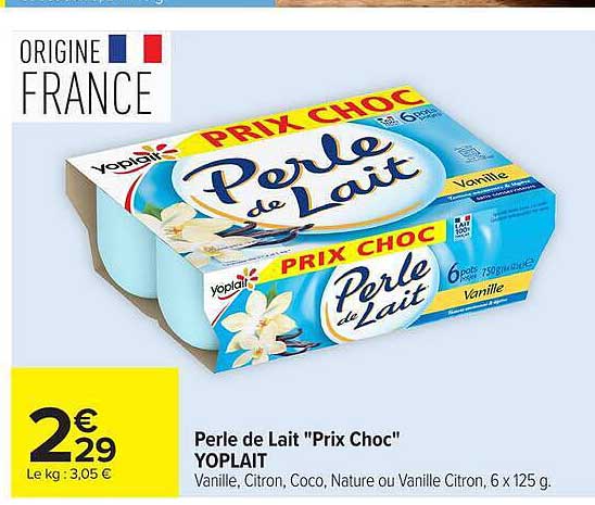 Perle de Lait "Prix Choc" YOPLAIT