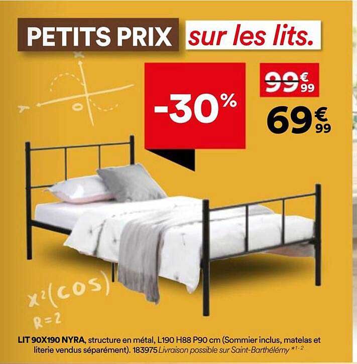 PETITS PRIX sur les lits.