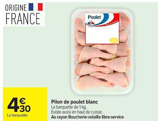 Pilon de poulet blanc