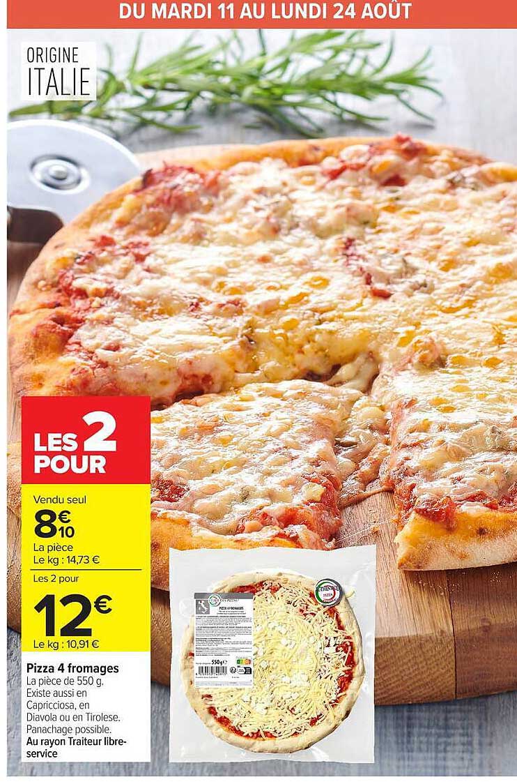 Pizza 4 fromages