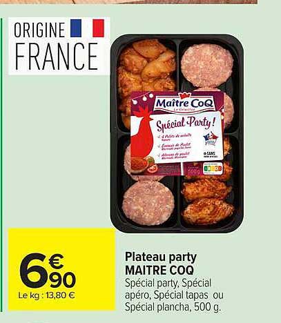 Plateau party MAITRE COQ