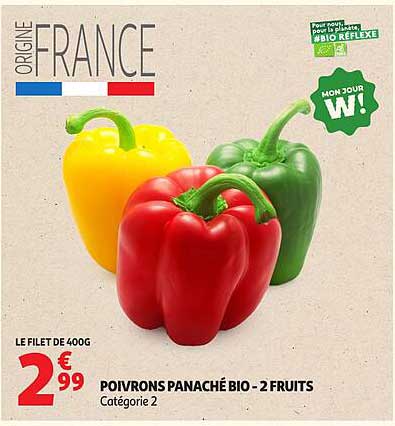 POIVRONS PANACHÉ BIO - 2 FRUITS