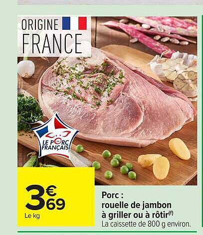 Porc : rouelle de jambon à griller ou à rôtir
